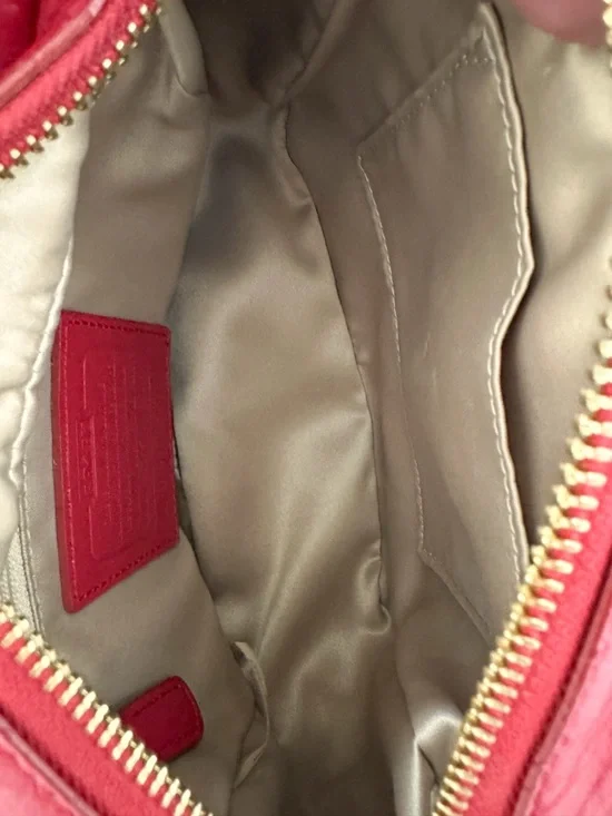 Coach Campbell Leather Camera Bag Red Y2K Inspired - Picture 12 of 13